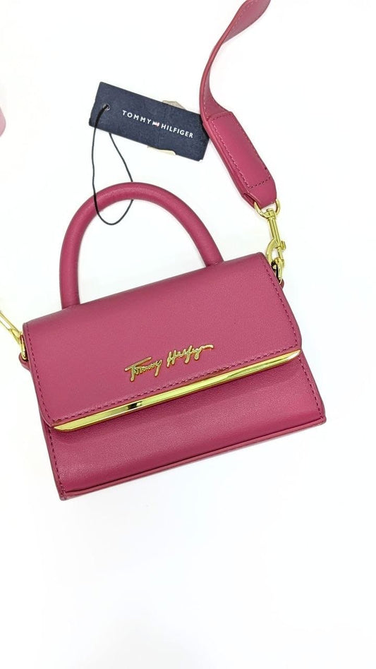 Mini Sac à main Tommy Hilfiger : rose fuchsia.
