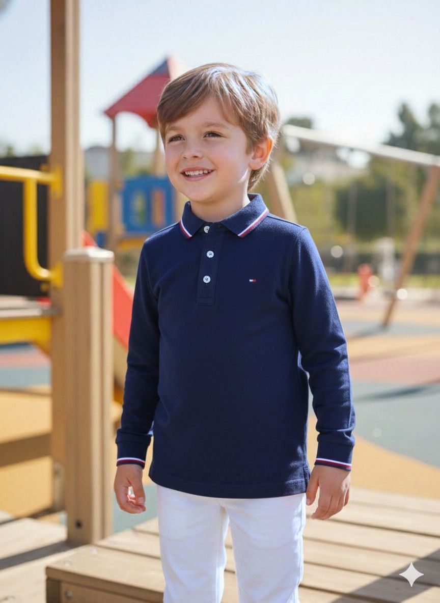 Polo TommyHilfiger (4-5ans)-(6-7ans)-(8-10ans)-(12-14ans)-(16-18ans)