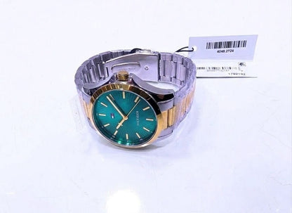 Montre tommy hilfiger bicolore-cadran gradient vert squelette