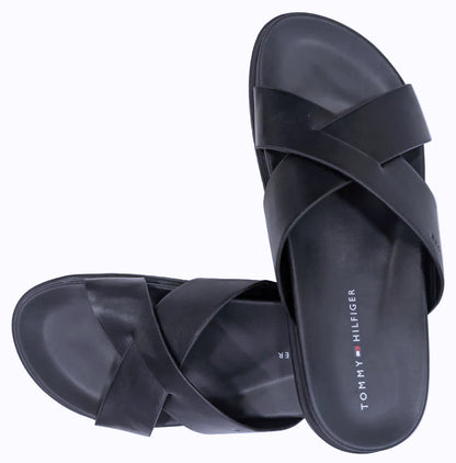 Claquettes Cuir Tommy Hilfiger