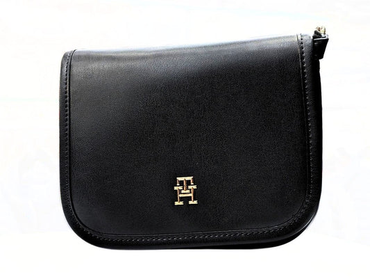 Sac Besace Tommy Hilfiger : Noir & logo Doré