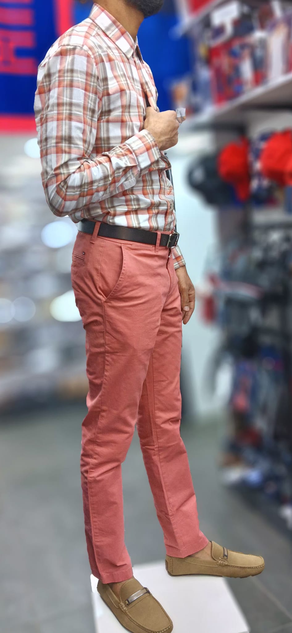 Panatlons Toile Tommy Hilfiger slim