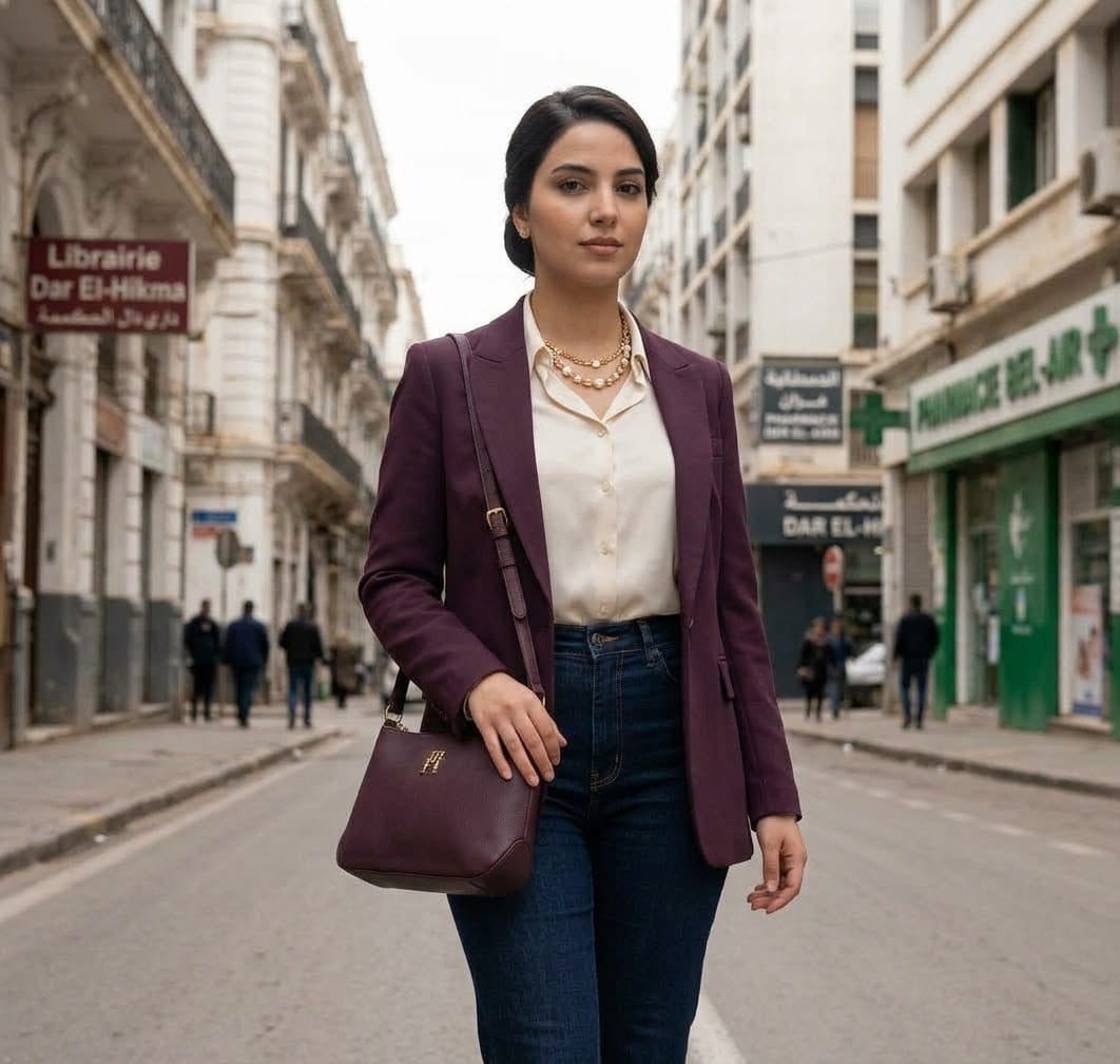 Sac à Main Tommy Hilfiger en Cuir Bordeaux – Élégance & Distinction.