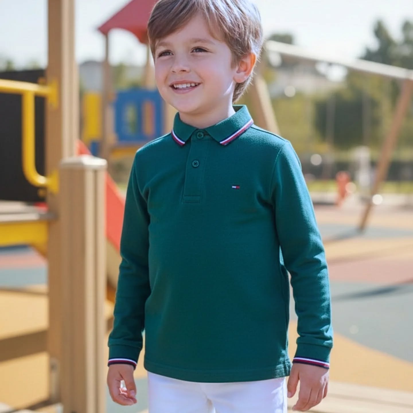 Polo TommyHilfiger (4-5ans)-(6-7ans)-(8-10ans)-(12-14ans)-(16-18ans)
