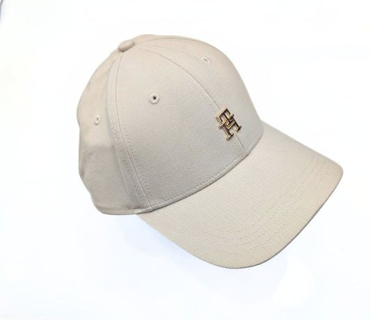 Casquette femme Beige avec Monogramme TH Métallique - Tommy Hilfiger.