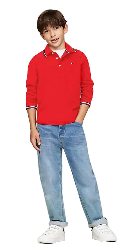 Polo TommyHilfiger (4-5ans)-(6-7ans)-(8-10ans)-(16-18ans)