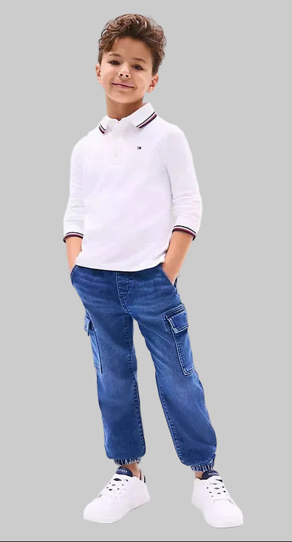 Polo TommyHilfiger (4-5ans)-(6-7ans)-(8-10ans)-(12-14ans)-(16-18ans)
