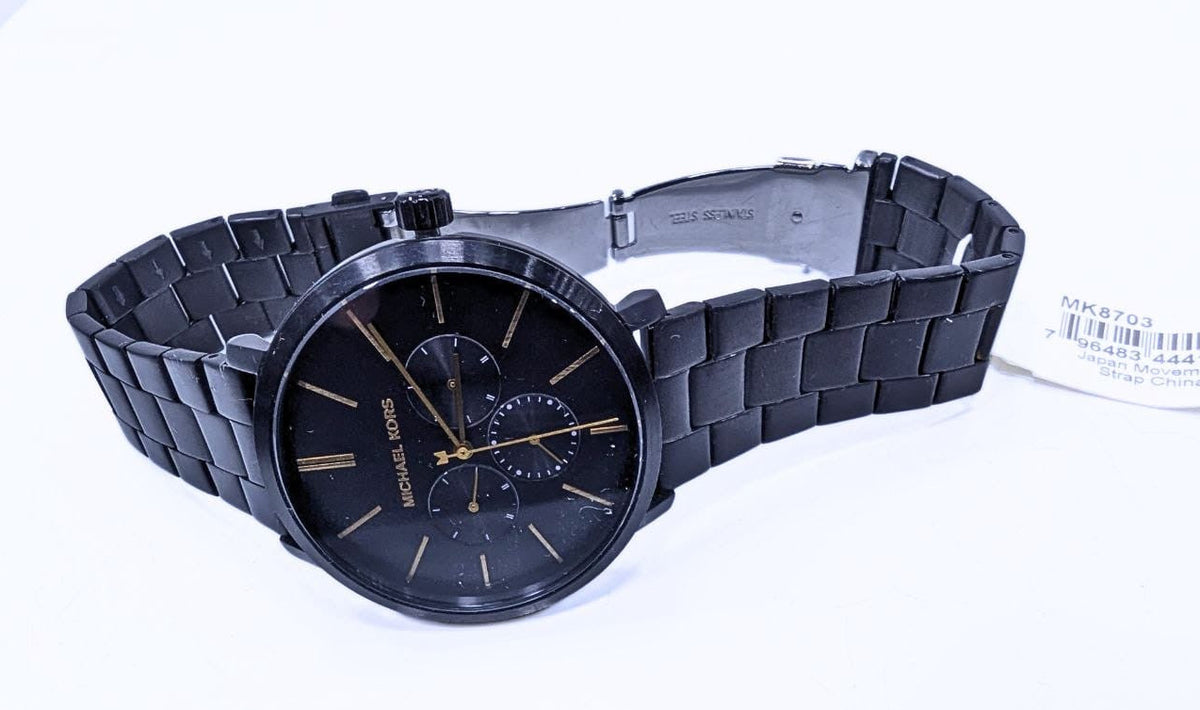 Montre Michael Kors Homme - Total Black & Or (Réf. MK8703)