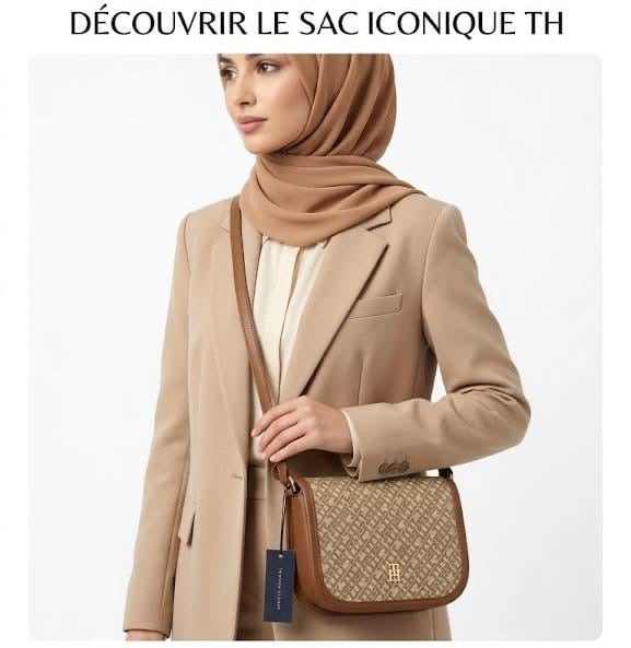 Sac à bandoulière monogrammée Tommy Hilfiger.