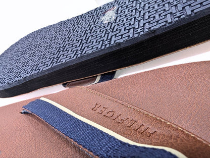 Claquettes cuir Homme Tommy Hilfiger : l'élégance estivale.