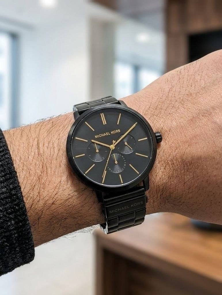 Montre Michael Kors Homme - Total Black & Or (Réf. MK8703)
