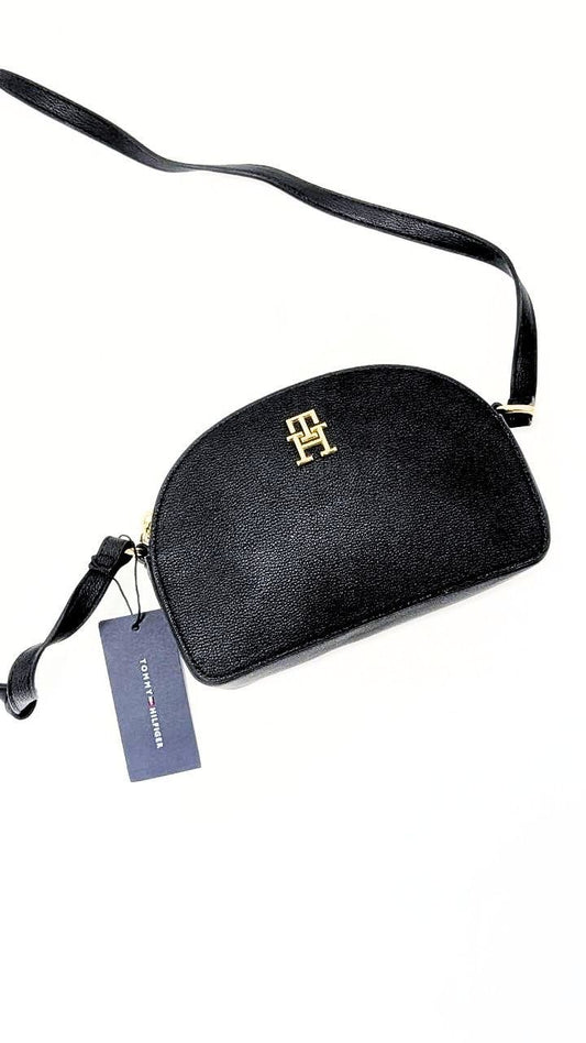 Sac à Bandoulière Tommy Hilfiger : Noir & logo Doré.