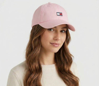 Casquette Tommy Jeans Femme Rose Poudré – Logo Badge.