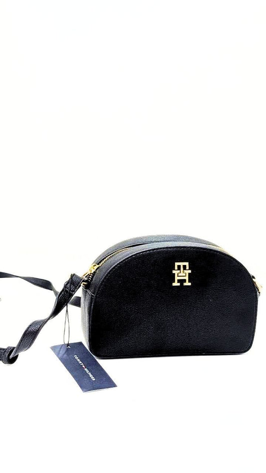 Sac à Bandoulière Tommy Hilfiger : Noir & logo Doré.