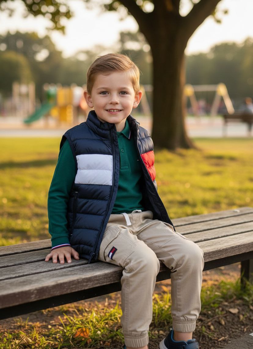 New gilet tommy enfants (4-5ans)-(6-7ans)-(8-10ans)-(12-14ans)-(16-18ans)